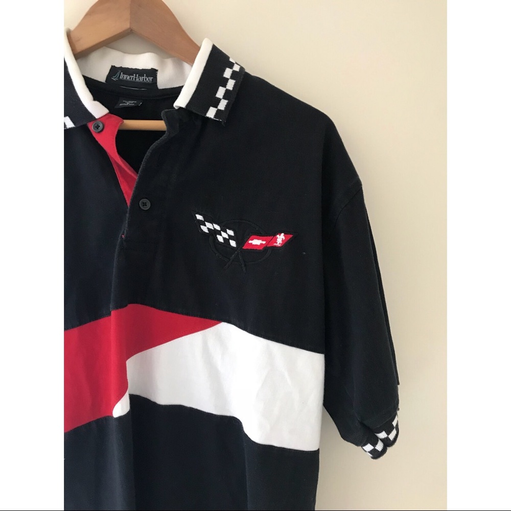 Chevy vintage men’s racing polo shirt 90s